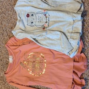 2 long sleeve shirts size 6 girls